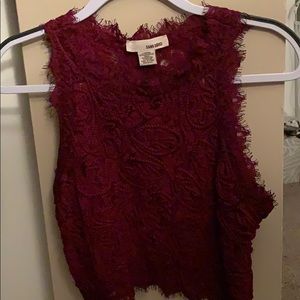 See through, lace, crop top